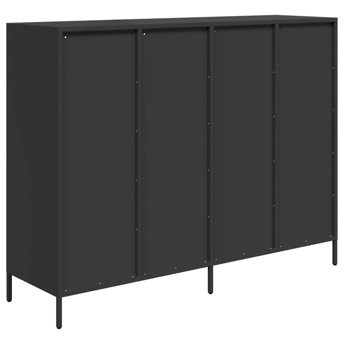 vidaXL Ντουλάπι Μαύρο 135x39x103,5 εκ. από Χάλυβα Ψυχρής Έλασης