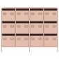 vidaXL Ντουλάπι Ροζ 135x39x103,5 εκ. από Χάλυβα Ψυχρής Έλασης