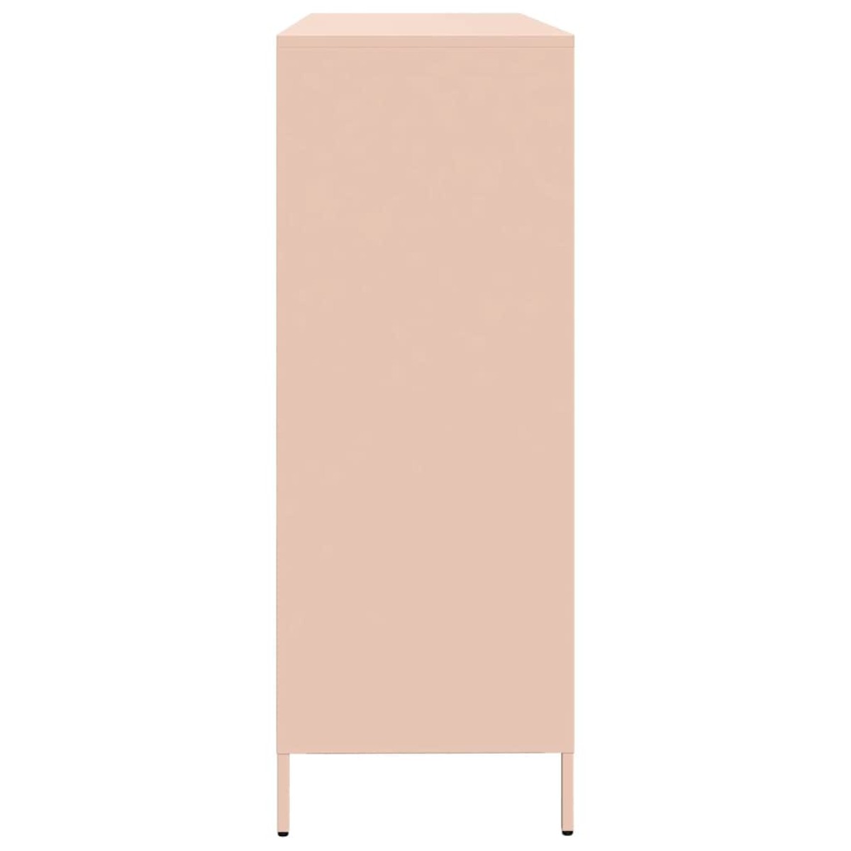 vidaXL Ντουλάπι Ροζ 135x39x103,5 εκ. από Χάλυβα Ψυχρής Έλασης