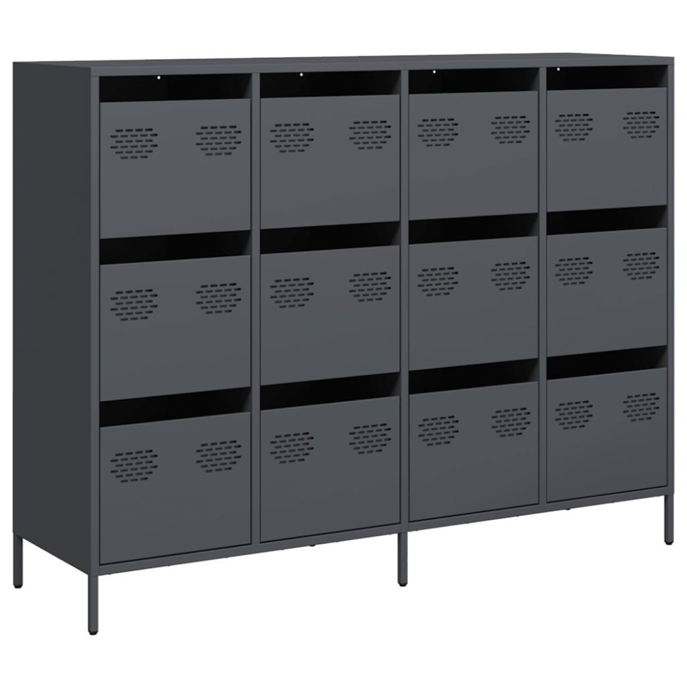 vidaXL Ντουλάπι Ανθρακί 135x39x103,5 εκ. από Χάλυβα Ψυχρής Έλασης