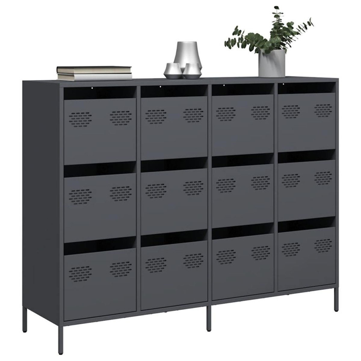 vidaXL Ντουλάπι Ανθρακί 135x39x103,5 εκ. από Χάλυβα Ψυχρής Έλασης