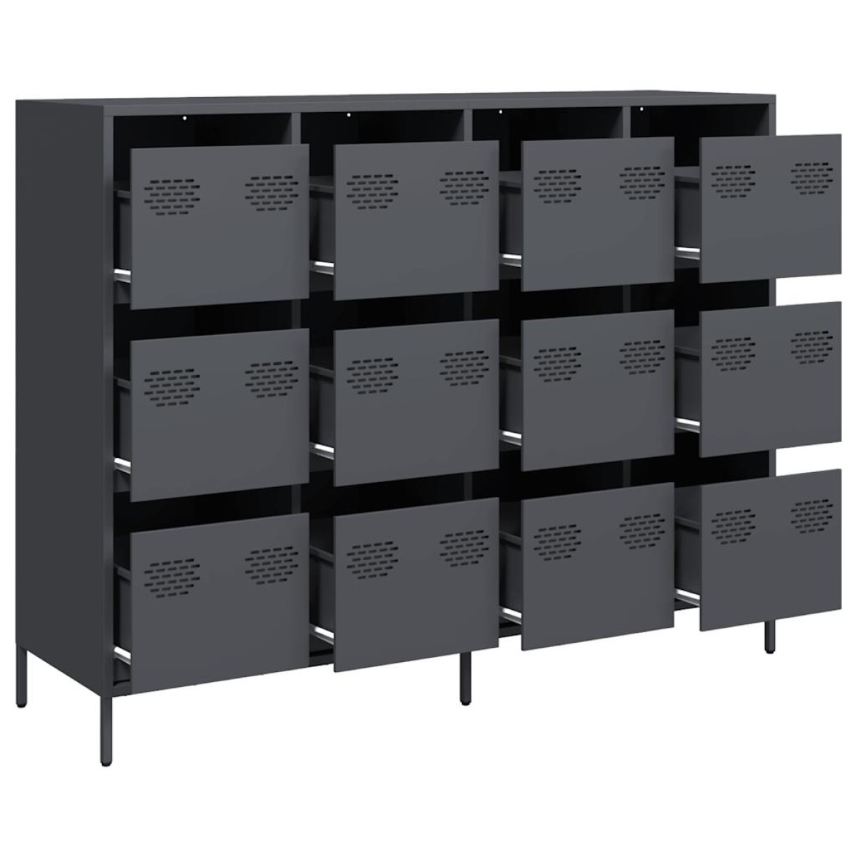 vidaXL Ντουλάπι Ανθρακί 135x39x103,5 εκ. από Χάλυβα Ψυχρής Έλασης