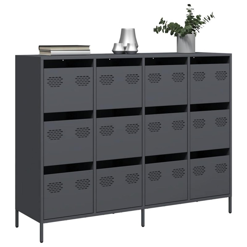 vidaXL Ντουλάπι Ανθρακί 135x39x103,5 εκ. από Χάλυβα Ψυχρής Έλασης