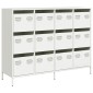 vidaXL Sideboard Λευκό 135x39x103,5 cm Ατσάλι ψυχρής έλασης