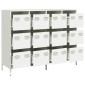 vidaXL Sideboard Λευκό 135x39x103,5 cm Ατσάλι ψυχρής έλασης