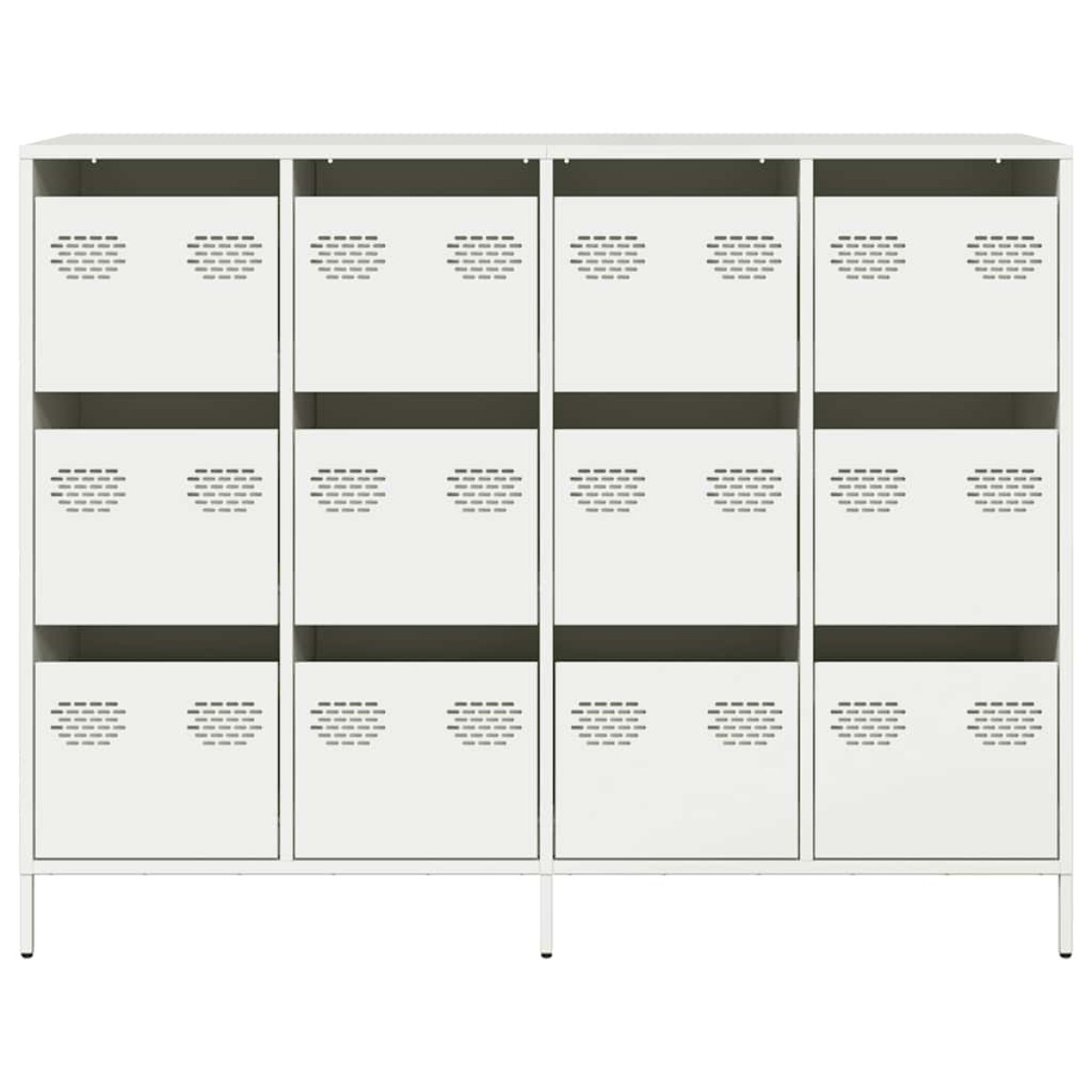vidaXL Sideboard Λευκό 135x39x103,5 cm Ατσάλι ψυχρής έλασης