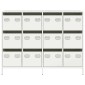 vidaXL Sideboard Λευκό 135x39x103,5 cm Ατσάλι ψυχρής έλασης