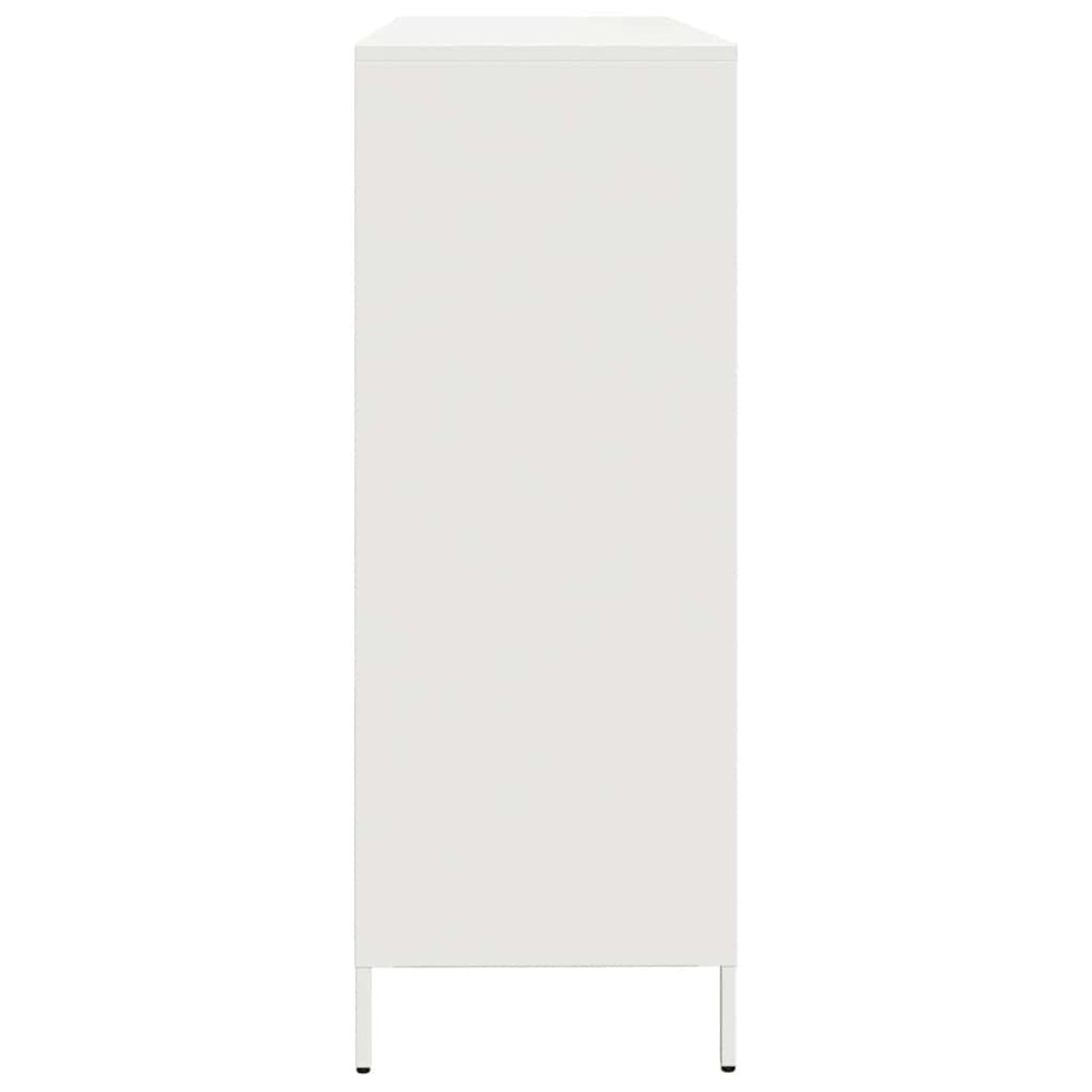 vidaXL Sideboard Λευκό 135x39x103,5 cm Ατσάλι ψυχρής έλασης