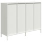 vidaXL Sideboard Λευκό 135x39x103,5 cm Ατσάλι ψυχρής έλασης