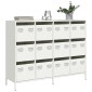 vidaXL Sideboard Λευκό 135x39x103,5 cm Ατσάλι ψυχρής έλασης