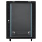 vidaXL Καμπίνα Δικτύου 15U 19" IP20 Μαύρη 60x45x86 εκ.