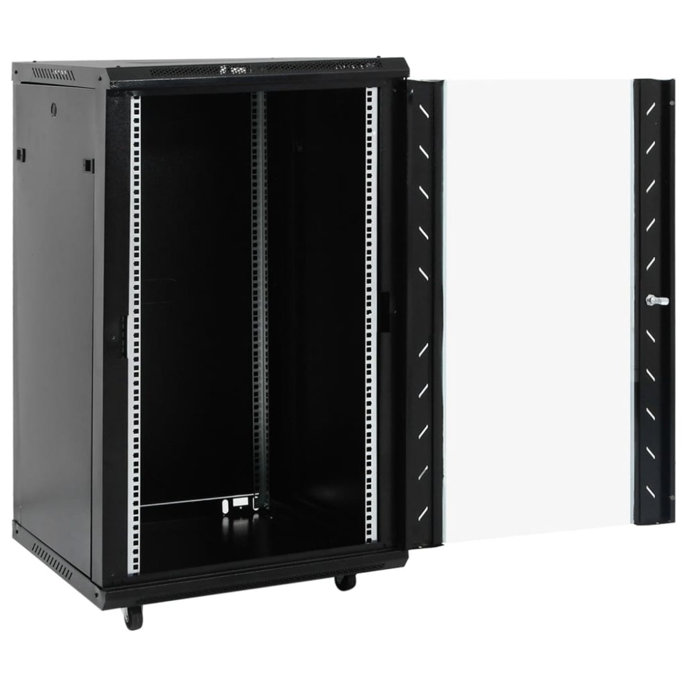 vidaXL Καμπίνα Δικτύου 18U 19" IP20 Μαύρη 60x60x100 εκ.