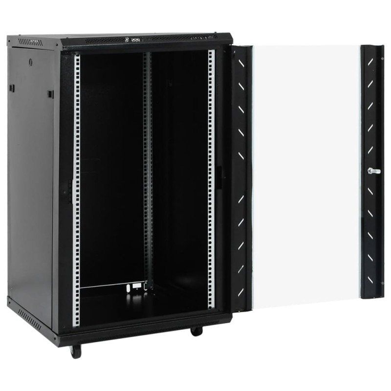 vidaXL Καμπίνα Δικτύου 18U 19" IP20 Μαύρη 60x60x100 εκ.