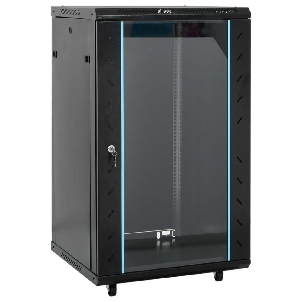 vidaXL Καμπίνα Δικτύου 18U 19" IP20 Μαύρη 60x60x100 εκ.
