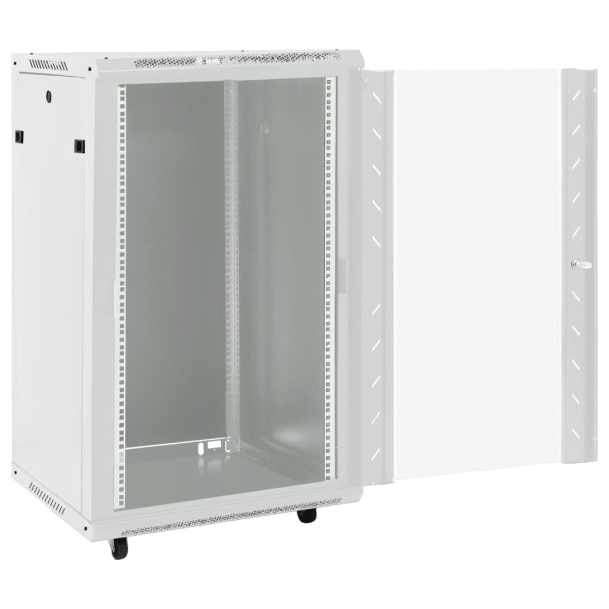vidaXL Καμπίνα Δικτύου 18U 19" IP20 Μαύρη 60x60x100 εκ.