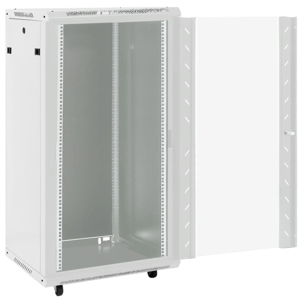 vidaXL Καμπίνα Δικτύου 22U 19" IP20 Μαύρη 60x60x120 εκ.