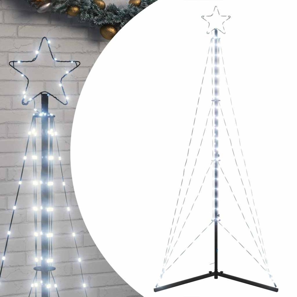 vidaXL Χριστουγεννιάτικο δέντρο LED 363 LED Ψυχρό Λευκό 182 εκ.