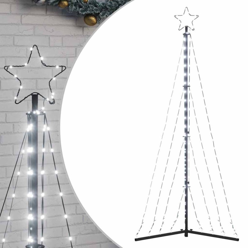 vidaXL Χριστουγεννιάτικο δέντρο LED 339 LED Ψυχρό Λευκό 182 εκ.