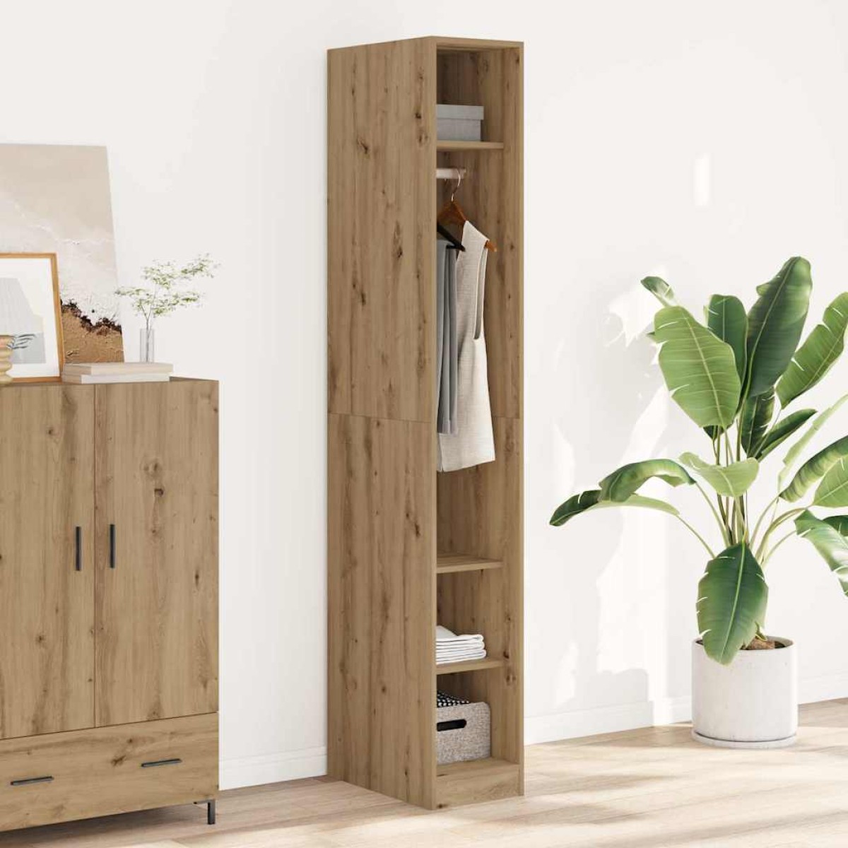 vidaXL Ντουλάπα Αρτισιανή Δρυς 30x50x200εκ από Επεξεργασμένο Ξύλο