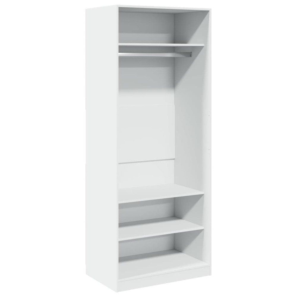 vidaXL Ντουλάπα Λευκή 80 x 50 x 200 εκ. από Επεξεργασμένο Ξύλο