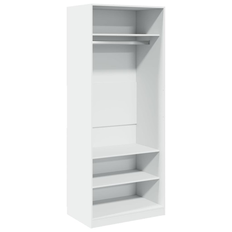 vidaXL Ντουλάπα Λευκή 80 x 50 x 200 εκ. από Επεξεργασμένο Ξύλο