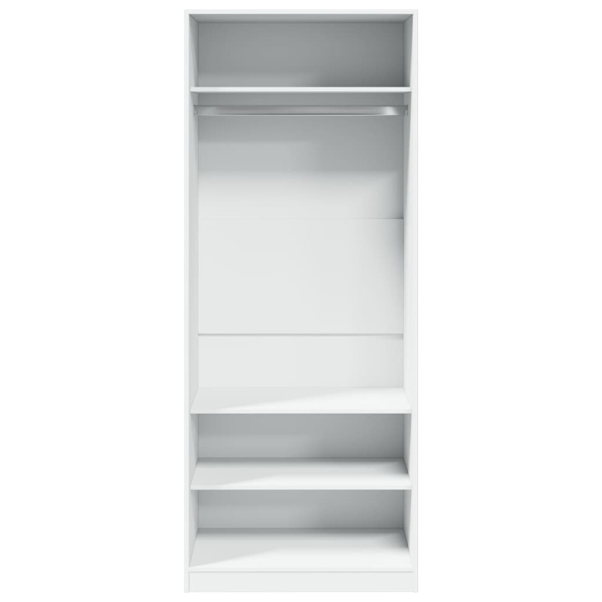 vidaXL Ντουλάπα Λευκή 80 x 50 x 200 εκ. από Επεξεργασμένο Ξύλο
