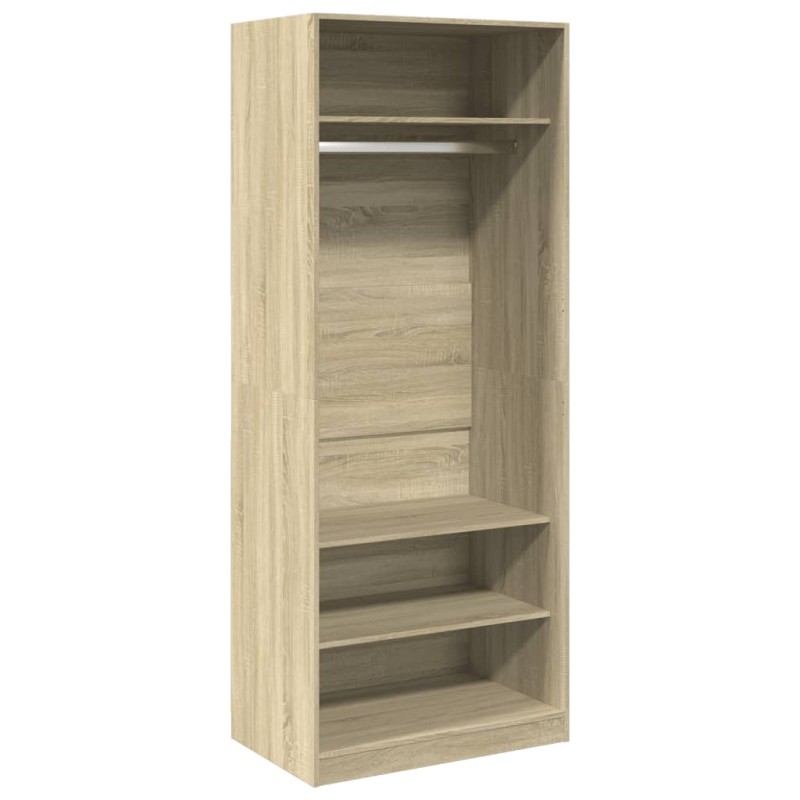 vidaXL Ντουλάπα Χρώμα Sonoma Δρυς 80x50x200 εκ. από Επεξ. Ξύλο