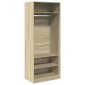vidaXL Ντουλάπα Χρώμα Sonoma Δρυς 80x50x200 εκ. από Επεξ. Ξύλο