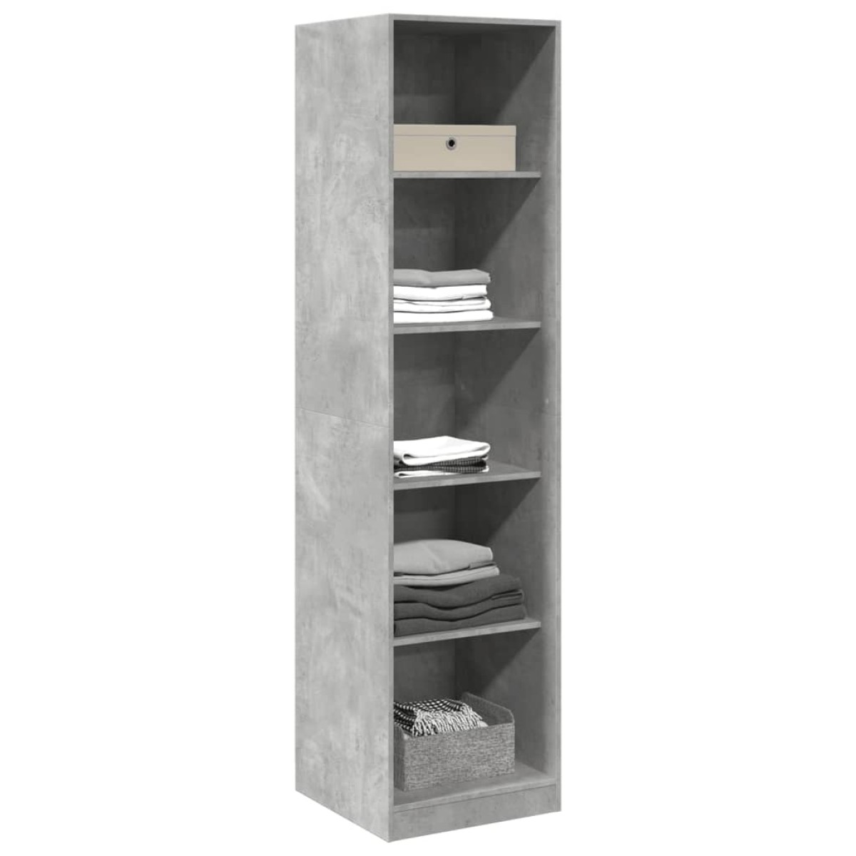 vidaXL Ντουλάπα Γκρι του Σκυροδέματος 50x50x200 εκ. Επεξεργασμένο Ξύλο