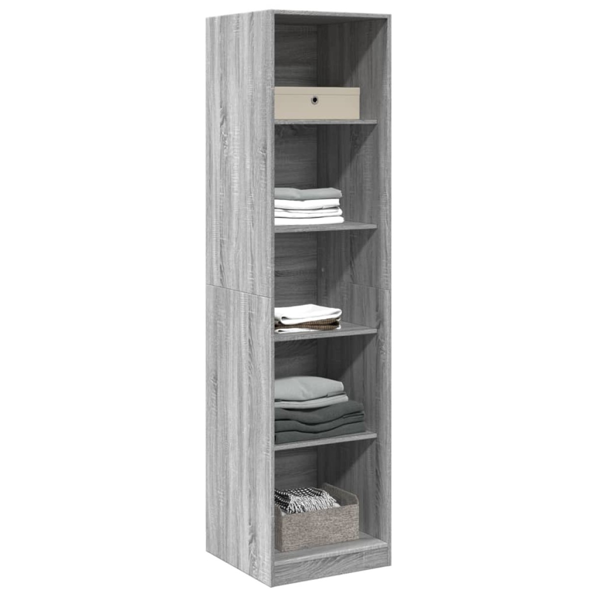 vidaXL Ντουλάπα Γκρι Sonoma 50x50x200 εκ. από Επεξεργασμένο Ξύλο