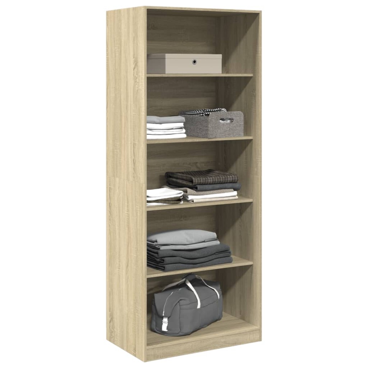 vidaXL Ντουλάπα Χρώμα Sonoma Δρυς 80x50x200 εκ. από Επεξ. Ξύλο