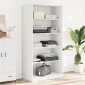 vidaXL Ντουλάπα Λευκή 100x50x200 εκ. από Επεξεργασμένο Ξύλο
