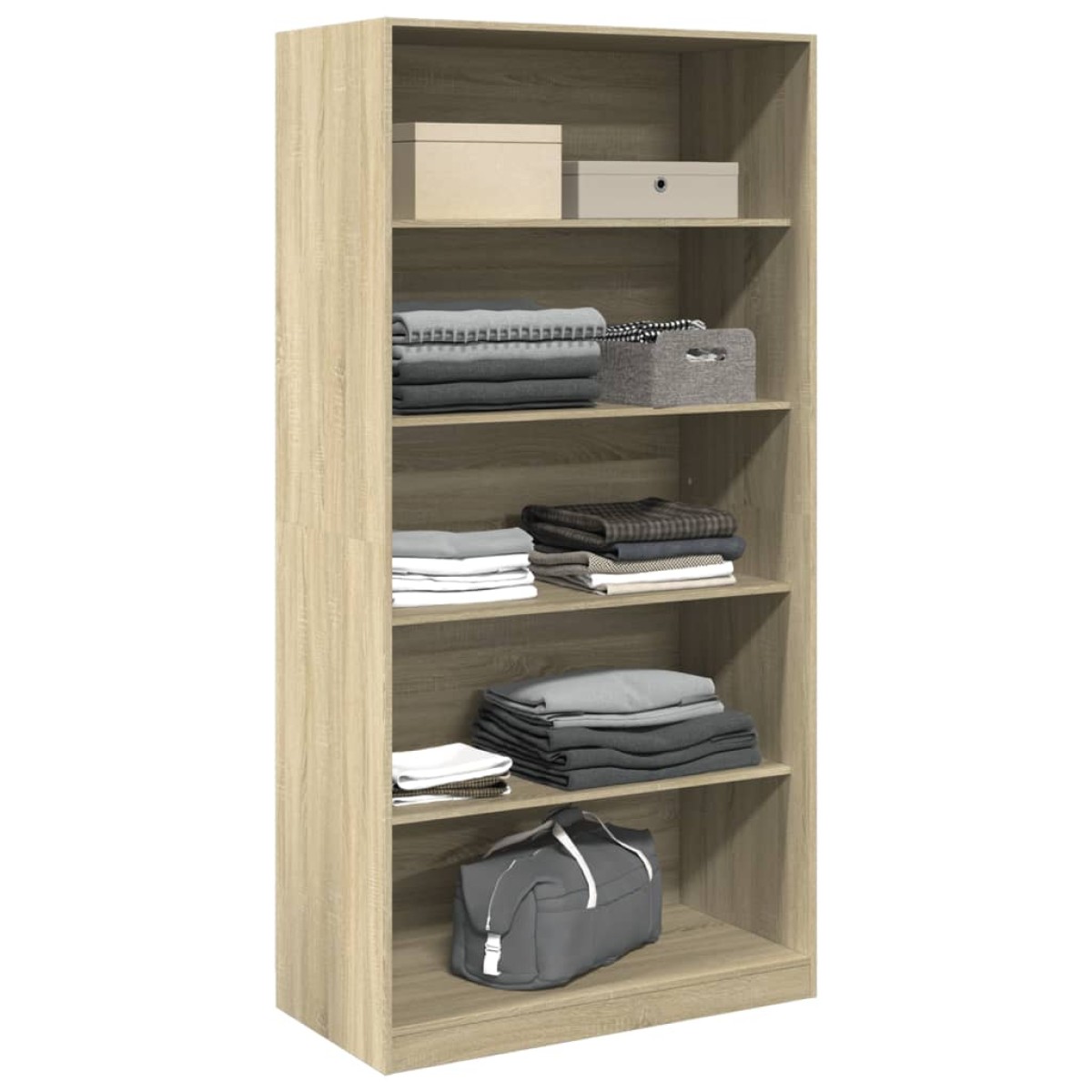 vidaXL Ντουλάπα Χρώμα Sonoma Δρυς 100x50x200εκ. από Επεξεργασμένο Ξύλο