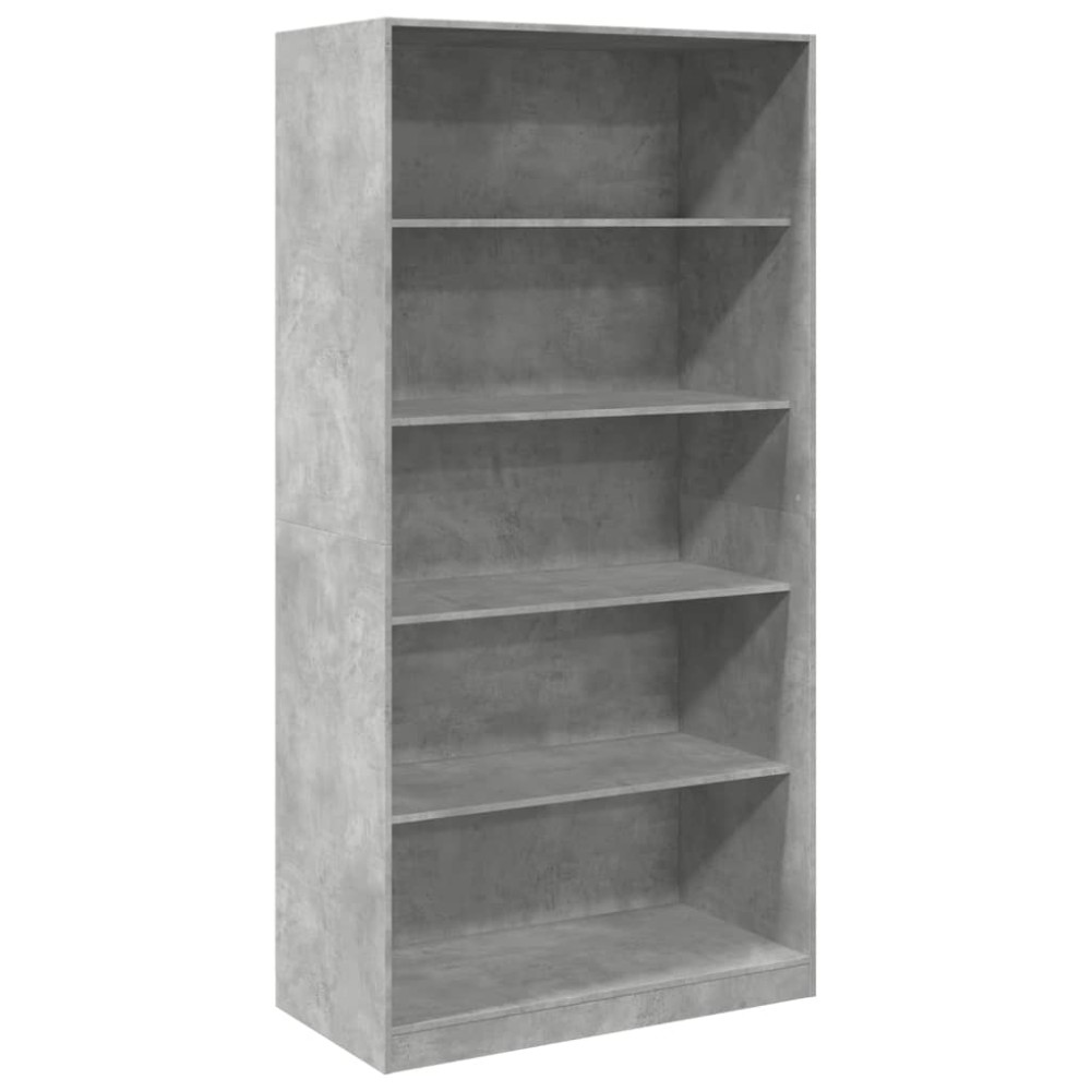 vidaXL Ντουλάπα Γκρι του Σκυροδέματος 100x50x200εκ. Επεξεργασμένο Ξύλο
