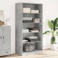vidaXL Ντουλάπα Γκρι του Σκυροδέματος 100x50x200εκ. Επεξεργασμένο Ξύλο