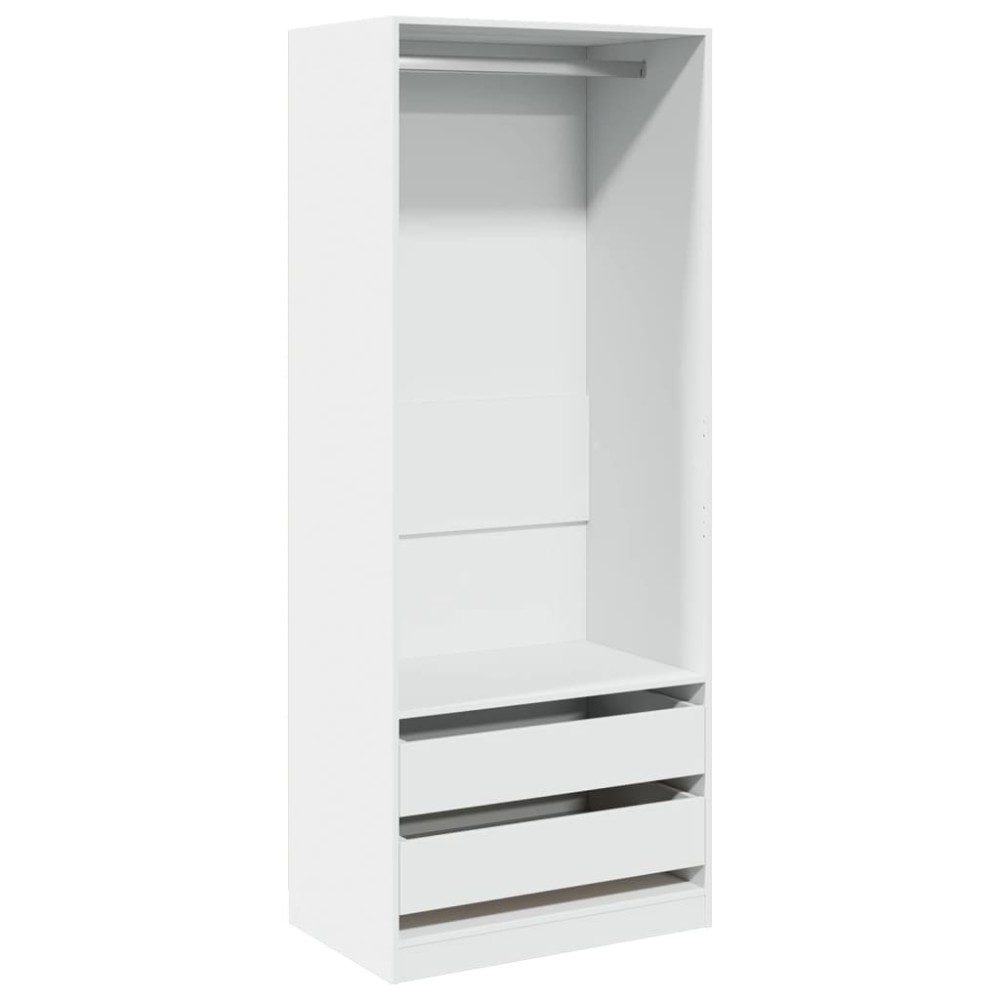 vidaXL Ντουλάπα Λευκή 80 x 50 x 200 εκ. από Επεξεργασμένο Ξύλο