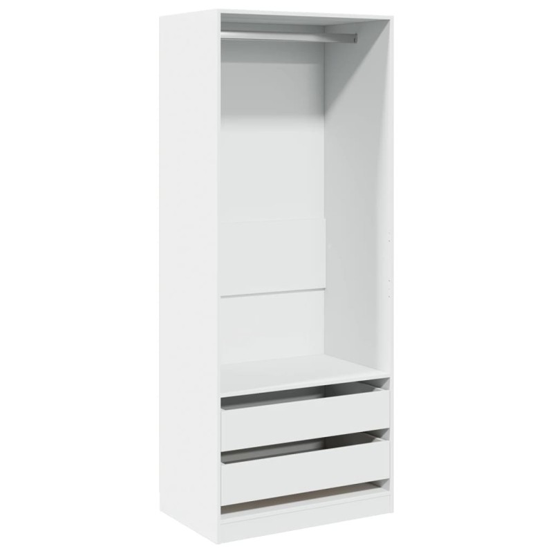 vidaXL Ντουλάπα Λευκή 80 x 50 x 200 εκ. από Επεξεργασμένο Ξύλο