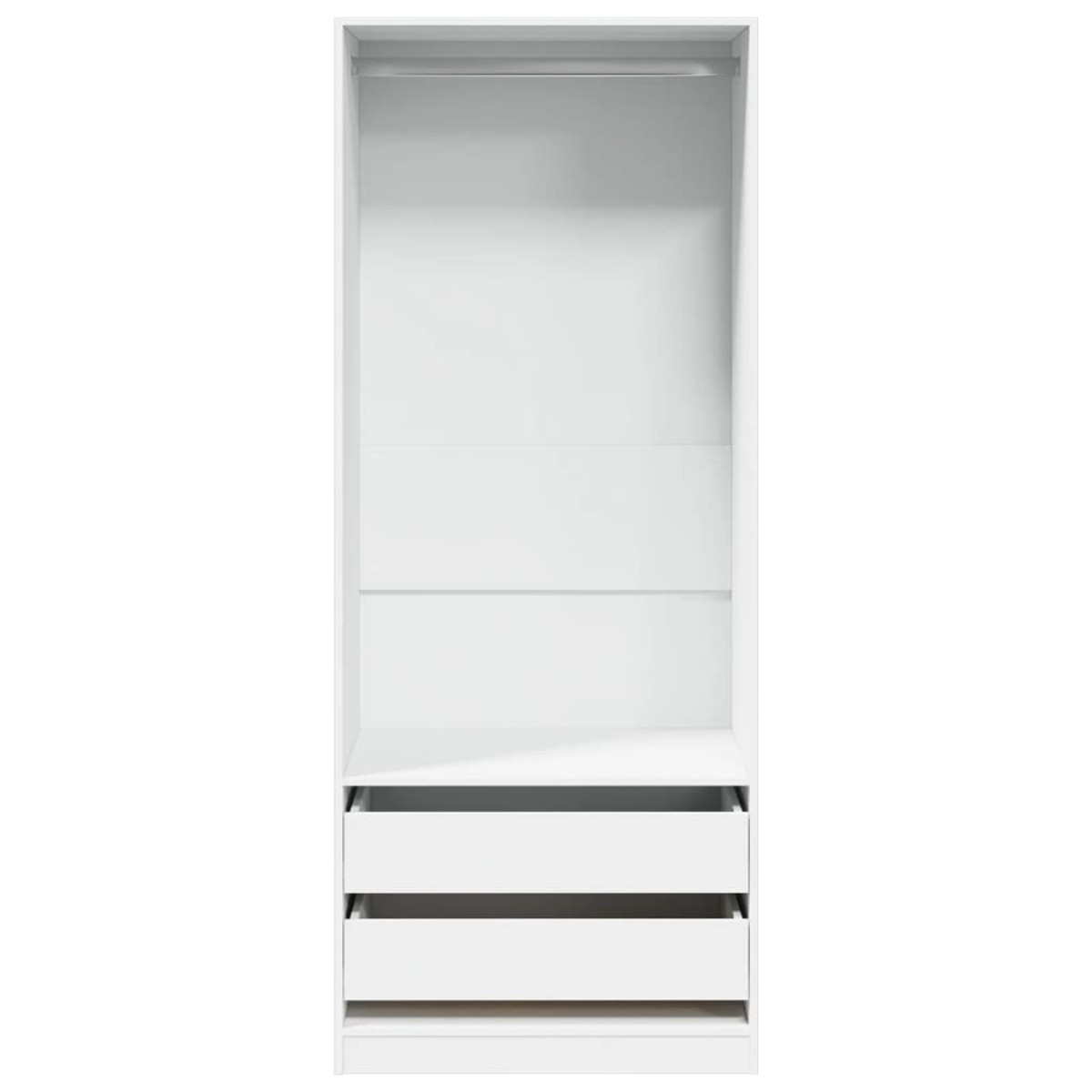 vidaXL Ντουλάπα Λευκή 80 x 50 x 200 εκ. από Επεξεργασμένο Ξύλο