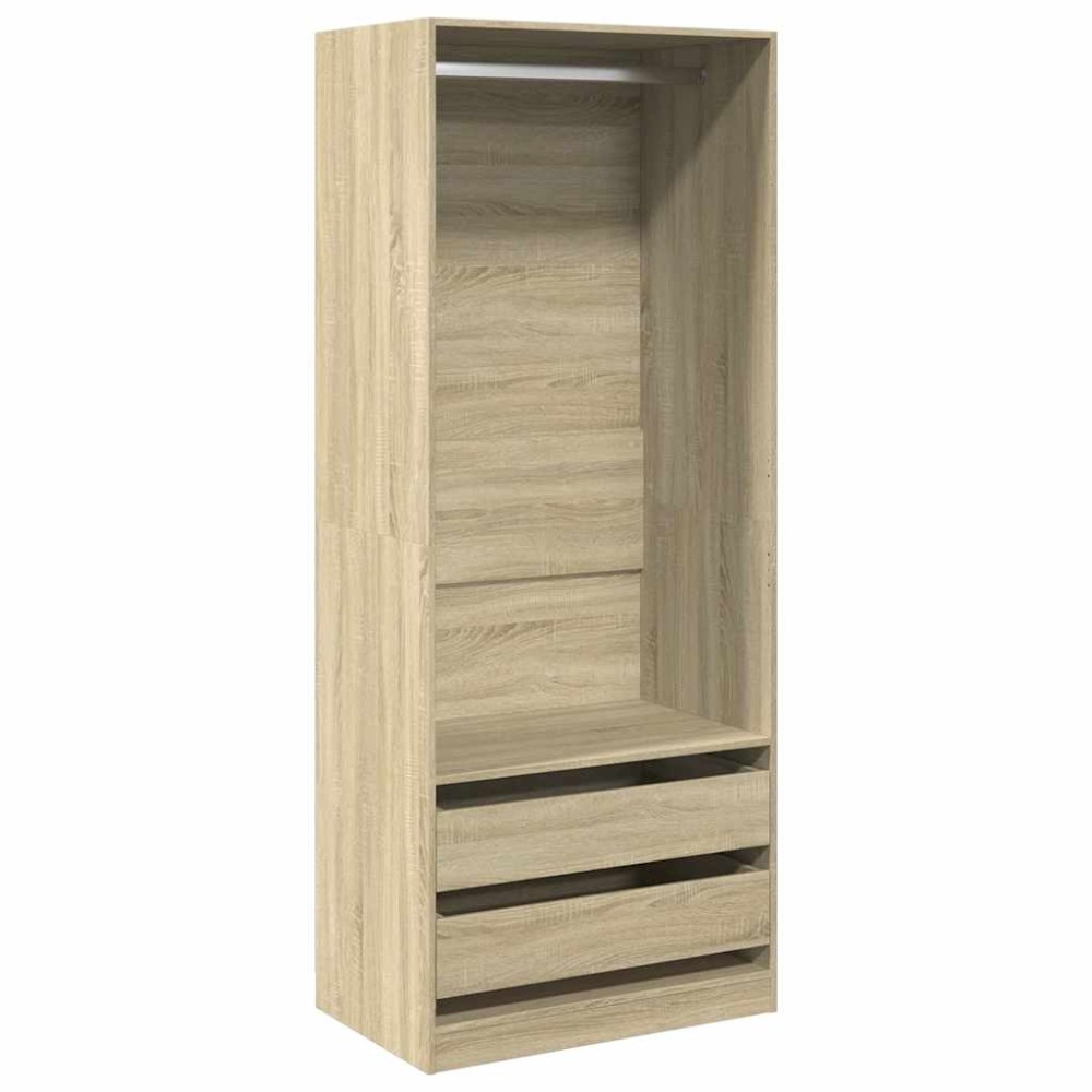 vidaXL Ντουλάπα Χρώμα Sonoma Δρυς 80x50x200 εκ. από Επεξ. Ξύλο