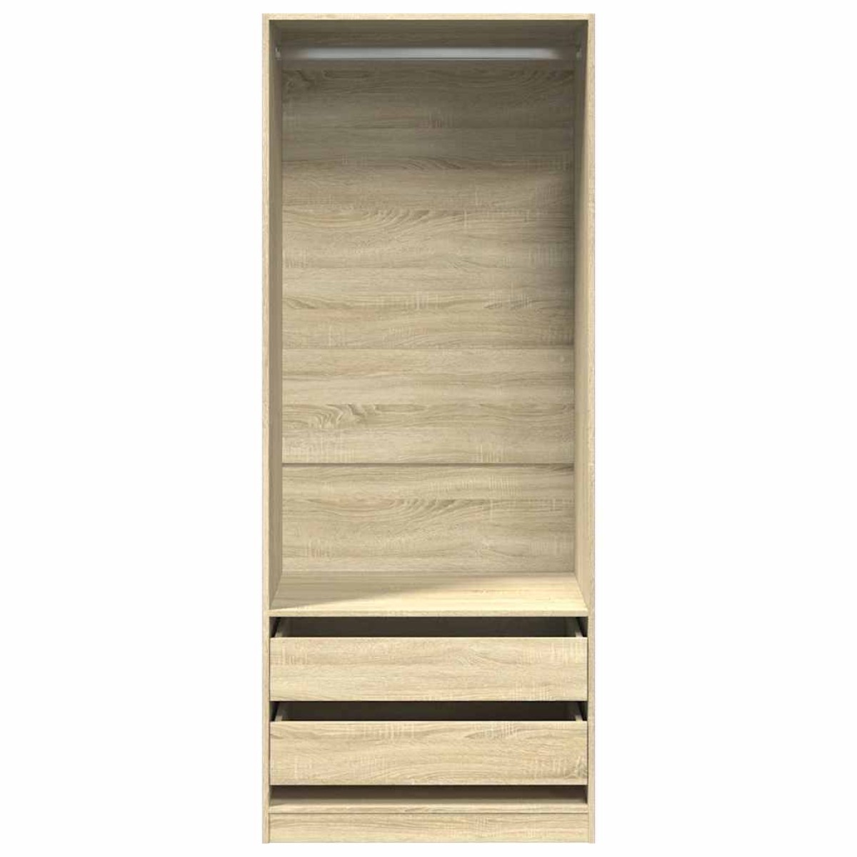 vidaXL Ντουλάπα Χρώμα Sonoma Δρυς 80x50x200 εκ. από Επεξ. Ξύλο