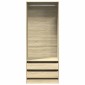 vidaXL Ντουλάπα Χρώμα Sonoma Δρυς 80x50x200 εκ. από Επεξ. Ξύλο