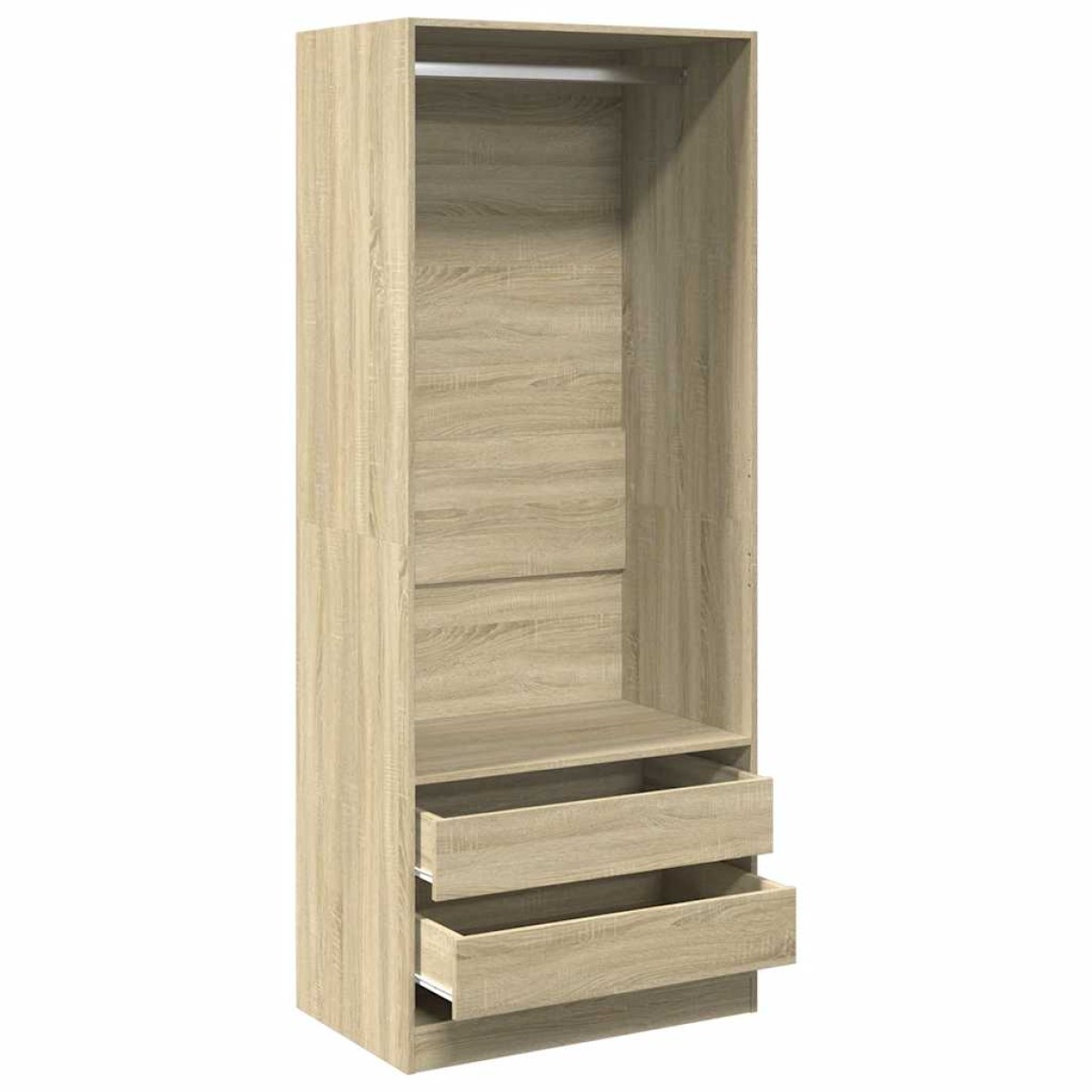 vidaXL Ντουλάπα Χρώμα Sonoma Δρυς 80x50x200 εκ. από Επεξ. Ξύλο