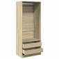 vidaXL Ντουλάπα Χρώμα Sonoma Δρυς 80x50x200 εκ. από Επεξ. Ξύλο