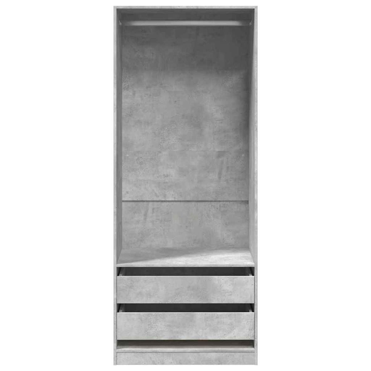 vidaXL Ντουλάπα Γκρι του Σκυροδέματος 80x50x200 εκ. Επεξεργασμένο Ξύλο