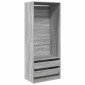 vidaXL Ντουλάπα Γκρι Sonoma 80x50x200 εκ. από Επεξεργασμένο Ξύλο