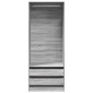 vidaXL Ντουλάπα Γκρι Sonoma 80x50x200 εκ. από Επεξεργασμένο Ξύλο