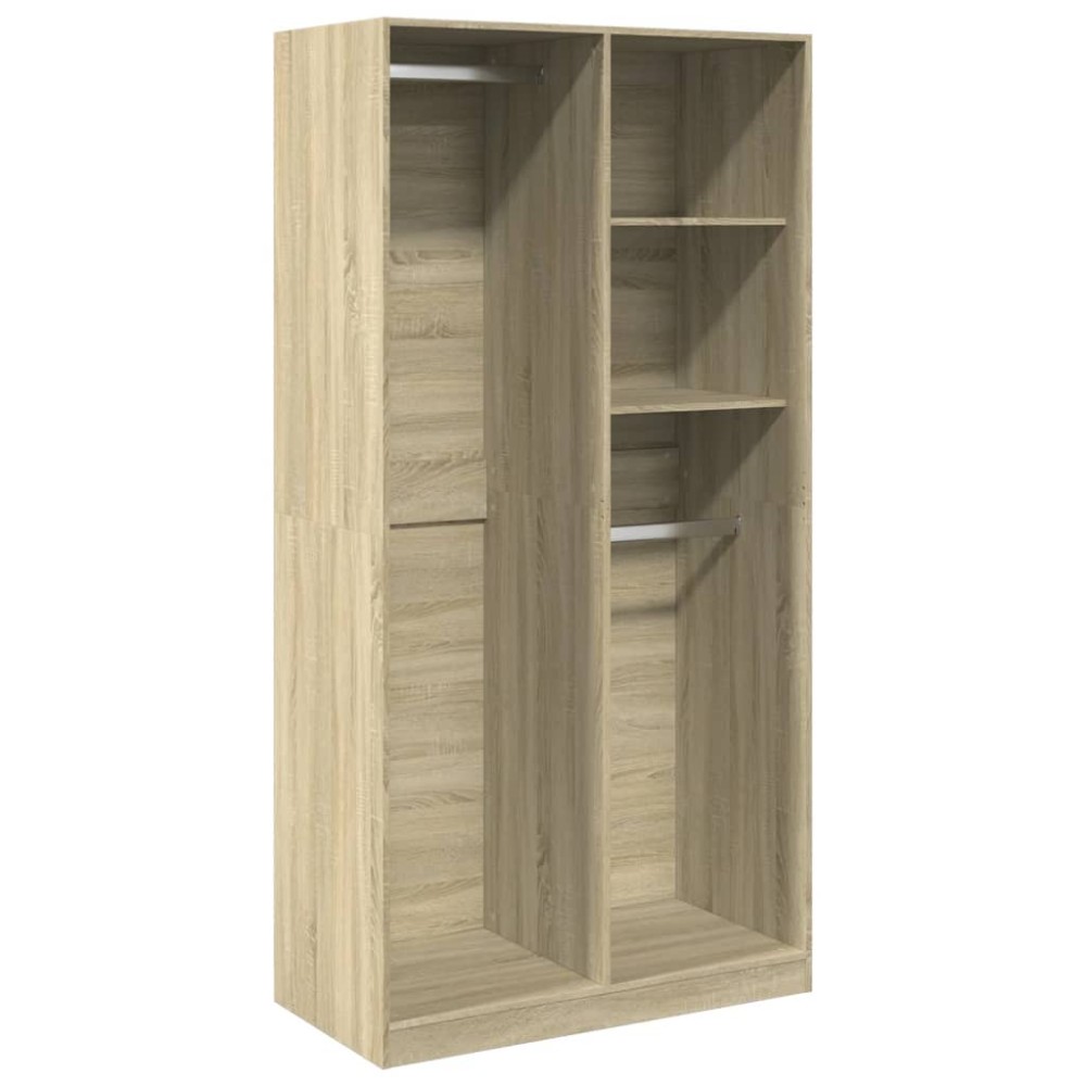 vidaXL Ντουλάπα Χρώμα Sonoma Δρυς 100x50x200εκ. από Επεξεργασμένο Ξύλο
