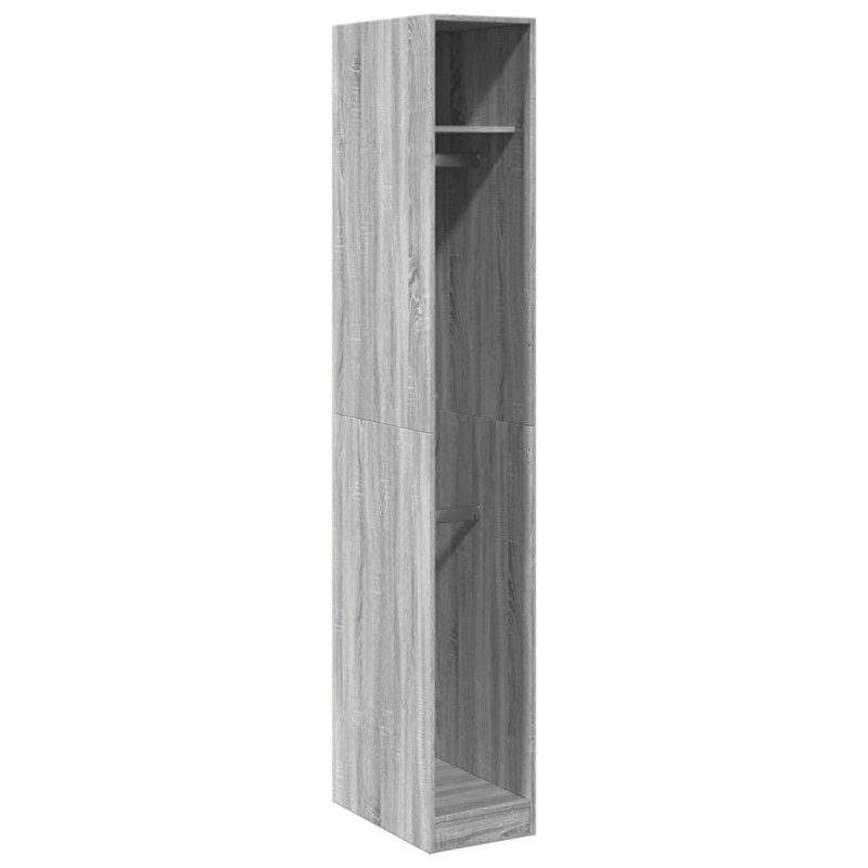 vidaXL Ντουλάπα Γκρι Sonoma 30x50x200 εκ. από Επεξεργασμένο Ξύλο