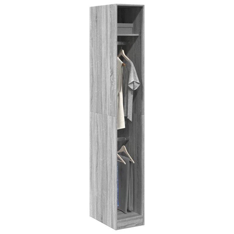 vidaXL Ντουλάπα Γκρι Sonoma 30x50x200 εκ. από Επεξεργασμένο Ξύλο