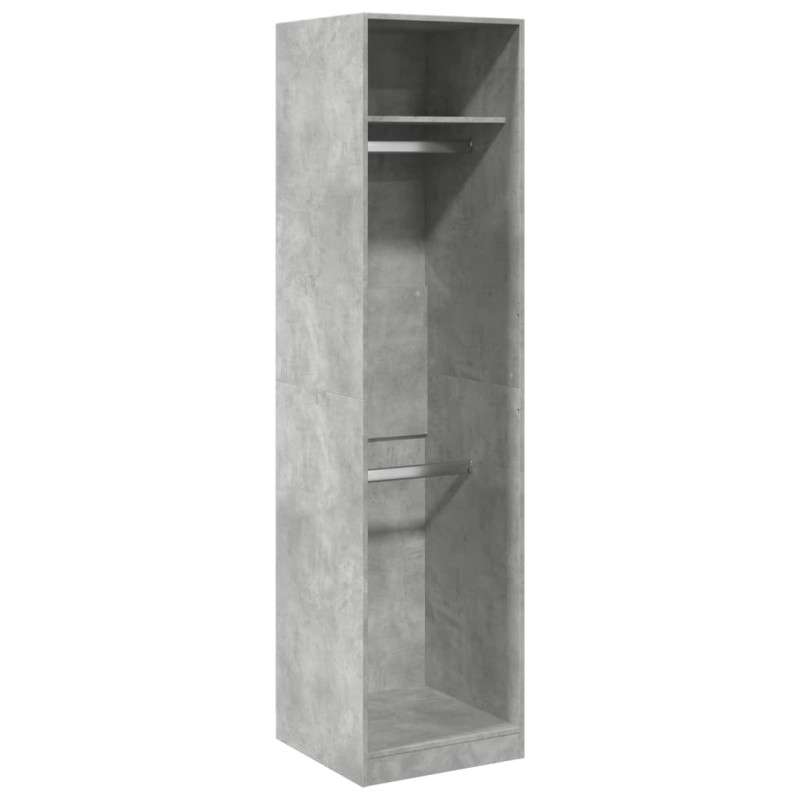 vidaXL Ντουλάπα Γκρι του Σκυροδέματος 50x50x200 εκ. Επεξεργασμένο Ξύλο